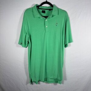 Dunning Golf Polo Men's Green Strip Sz L